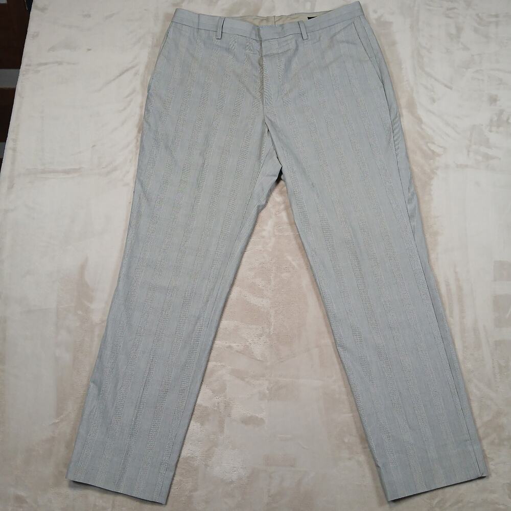 Banana Republic Glen Plaid Non-Iron Dress Pants Men’s 33x30 Slim Fit Gray